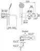 Cezares CZR-B-VDM2-T-01 CZR-B-VDM2-T-01 Встраиваемый термостатический смеситель для ванны и душа однорычажный в комплекте с ручным душем, на одной площадке, исполнение хром
