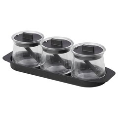 Набор стеклянных баночек для специй IKEA CELEBRERA (СЕЛЕБРЕРА), 3 шт