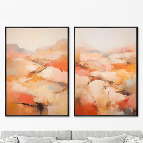 ArtNoMore - Набор из 2-х репродукций картин на холсте Landscape collection, Autumn mood, 2024г.