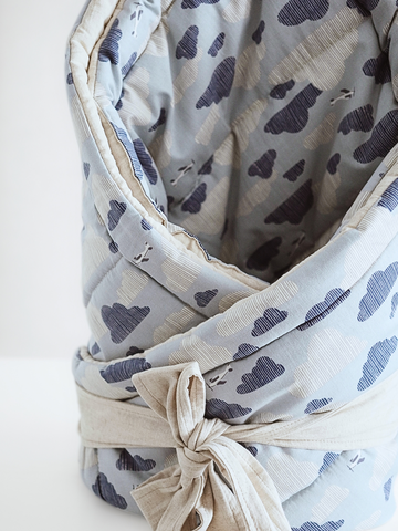 Одеяло стеганое из денимного хлопка Облака