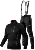 Утеплённый лыжный костюм 905 Victory Code Speed Up Black A2 красный ворот / с лямками мужской