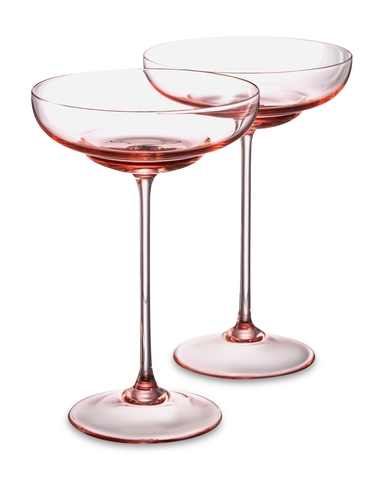 Набор бокалов для коктейля 2шт 160мл Klimchi Тени розовый