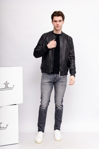 KARL Lagerfeld Куртка кожаная на молнии