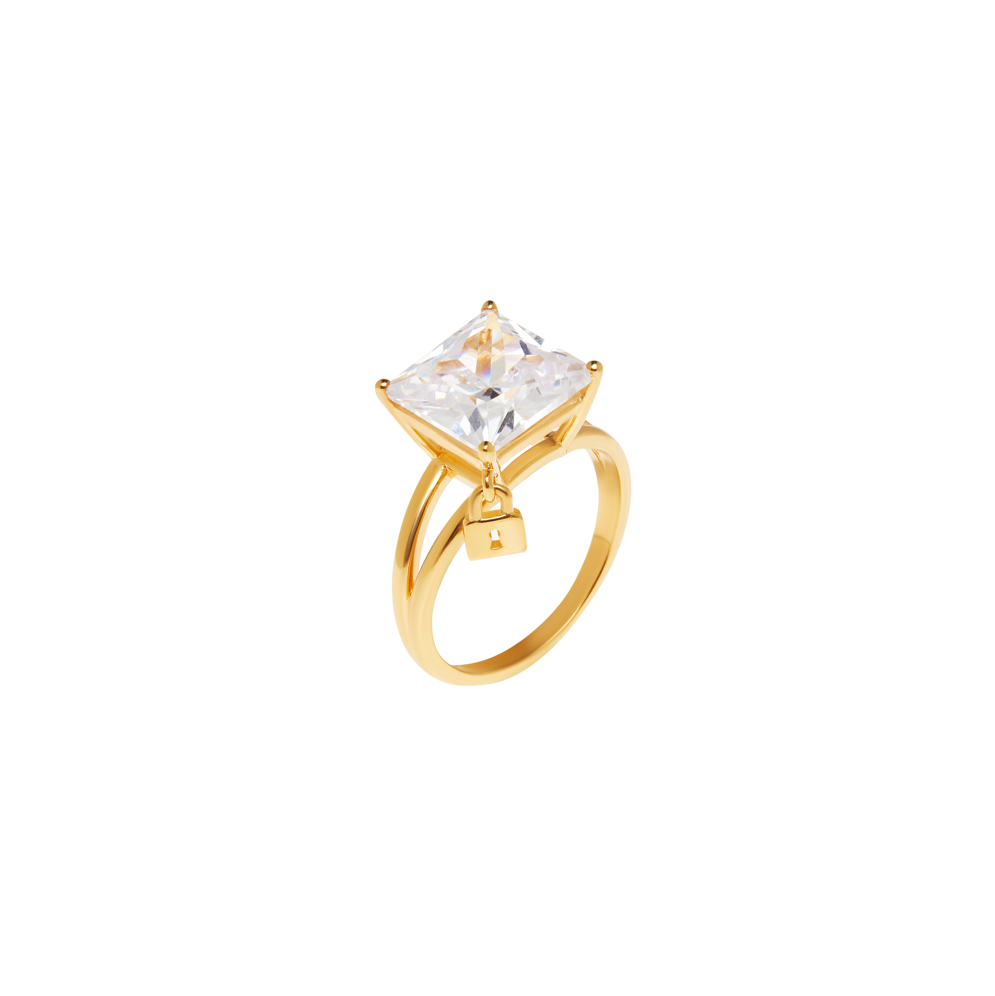 VIVA LA VIKA Кольцо Crystal Square Lock Ring viva la vika кольцо square macaroon ring – crystal
