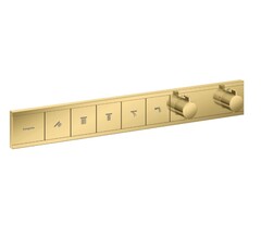 Hansgrohe RainSelect 15384990 Термостатический смеситель для ванны для 5 потреб. (золото полированное) фото