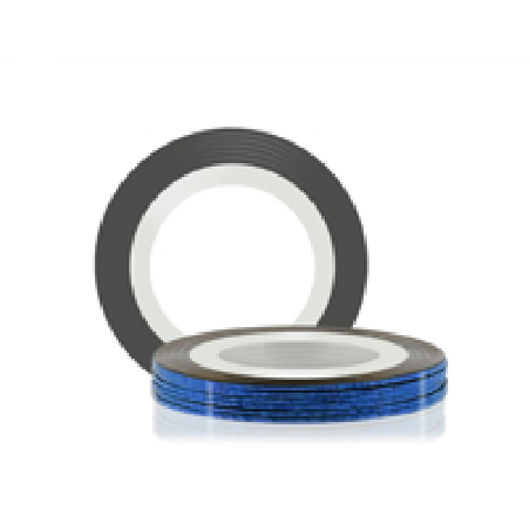 Дизайн для ногтей самоклеющаяся лента синяя голографическая Runail 20м