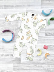 Комбинезон Mjölk Sleep and Play Ламантины, на манжетах