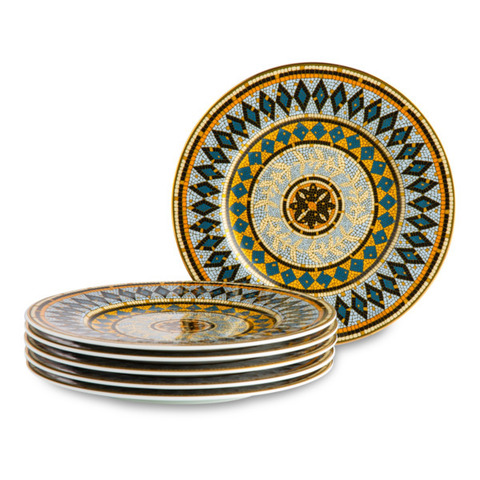 Набор тарелок закусочных 6шт 20.5см Mix&Match Home Олимп