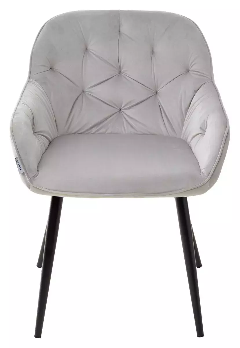 Стул BREEZE BLUVEL-03 LIGHT GREY, велюр / черный каркас М-City