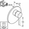 Kludi BOZZ 38655N076 встраиваемый смеситель для душа, 88011, брашированное золото