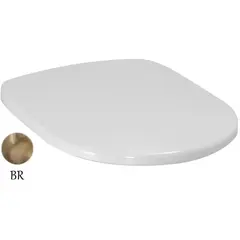 AZA001 01 72 bi/br Artceram AZULEY/ATELIER сиденье для унитаза, цвет белый с шарнирами бронза (микролифт) фото