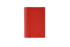 Обложка на паспорт комбинированная, красная с красной вставкой