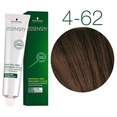 Schwarzkopf Professional Essensity 4-62 (Cредне коричневый шоколадный пепельный) - Безаммиачный краситель для волос