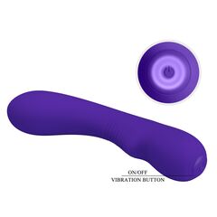 Фиолетовый изогнутый вибратор Matt - 19 см. - 