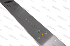 Модуль вертикальный (приказной пост) 2085 х 213,5 мм, сатинированная (шлифованная) нержавеющая сталь, кнопки EA2406S (с красной подсветкой), маркировка кнопок: 1; 2; 3; 4,  служебные кнопки: открыть двери, закрыть двери, вызов диспетчера,  с устройством аварийного освещения "УАО-Р-01", с переговорным устройством "УП-Р-05" (кабина), плата КРАГ.468163.600Ш, 4 остановки, с/у ШУЛМ,  г/п 630кг.