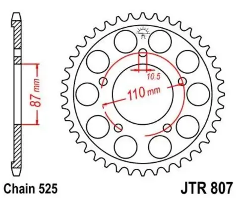 Звезда ведомая Ognibene 5134-R46 (JTR807.46)