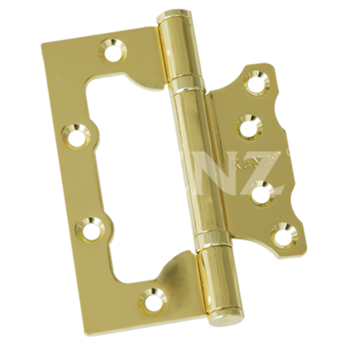Петли (комплект) накладная Ренц IN100-2BB FH SB безВР (2шт), цвет латунь матовая (гарантия - 12 месяцев)