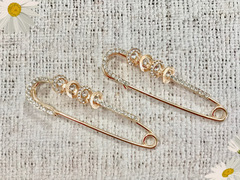 Булавки декоративные со стразами, р. 7х1,5 см.