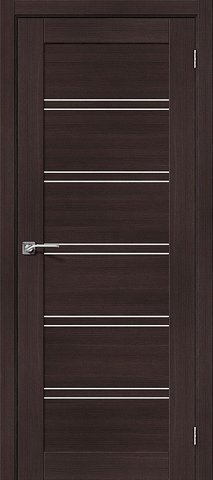 Межкомнатная дверь Порта-28 Wenge Melinga стекло Magic Fog, elporta (Браво)
