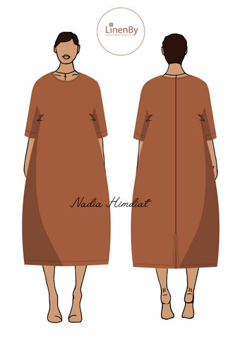 Алевтина. Платье женское льняное в стиле бохо PL-42136