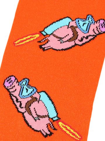 Носки со Свиньей оранжевые