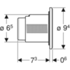 Клавиша смыва для унитаза дистанционная Geberit Sigma/Delta/AP123 116.055.KN.1