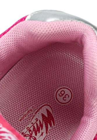 Кроссовки Винкс (Winx) на липучке и шнурках для девочек, цвет розовый, фея Блум. Изображение 8 из 8.