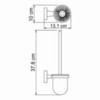 WasserKRAFT Lippe K-6527 Щетка для унитаза подвесная