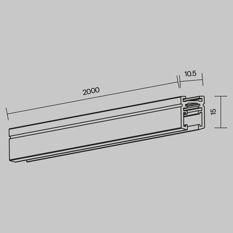Шинопровод накладной/подвесной Maytoni Busbar trunkings levity TRX184-112B