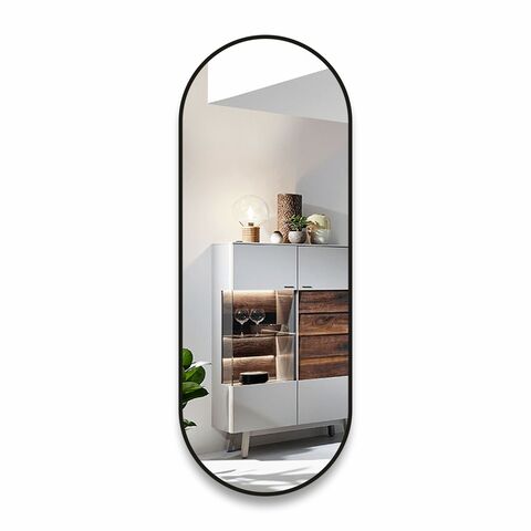 Зеркало Д-059 (150х55 см) с чёрной окантовкой (УФ-печать)