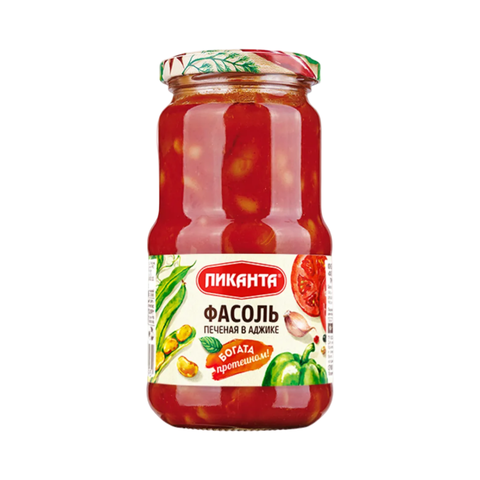 Фасоль печеная в аджике 