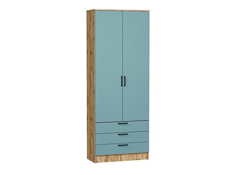 Шкаф двухстворчатый Стиль ШК-803 с ящиками Grey-green In 2S Дуб Вотан