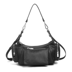 Сумка черная кожаная MIRONPAN Франтир 27*15*11 см. САМОВЫВОЗ