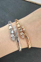 87089 - Браслет ЗМЕЯ -SERPENTI тонкий в розовой позолоте,lux качество VGOLD