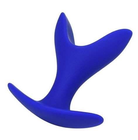 Синяя силиконовая расширяющая анальная пробка Bloom - 8,5 см. - ToyFa ToDo 357005