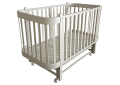 Кроватка детская Антел Solnyshko белый/белый продольный маятник