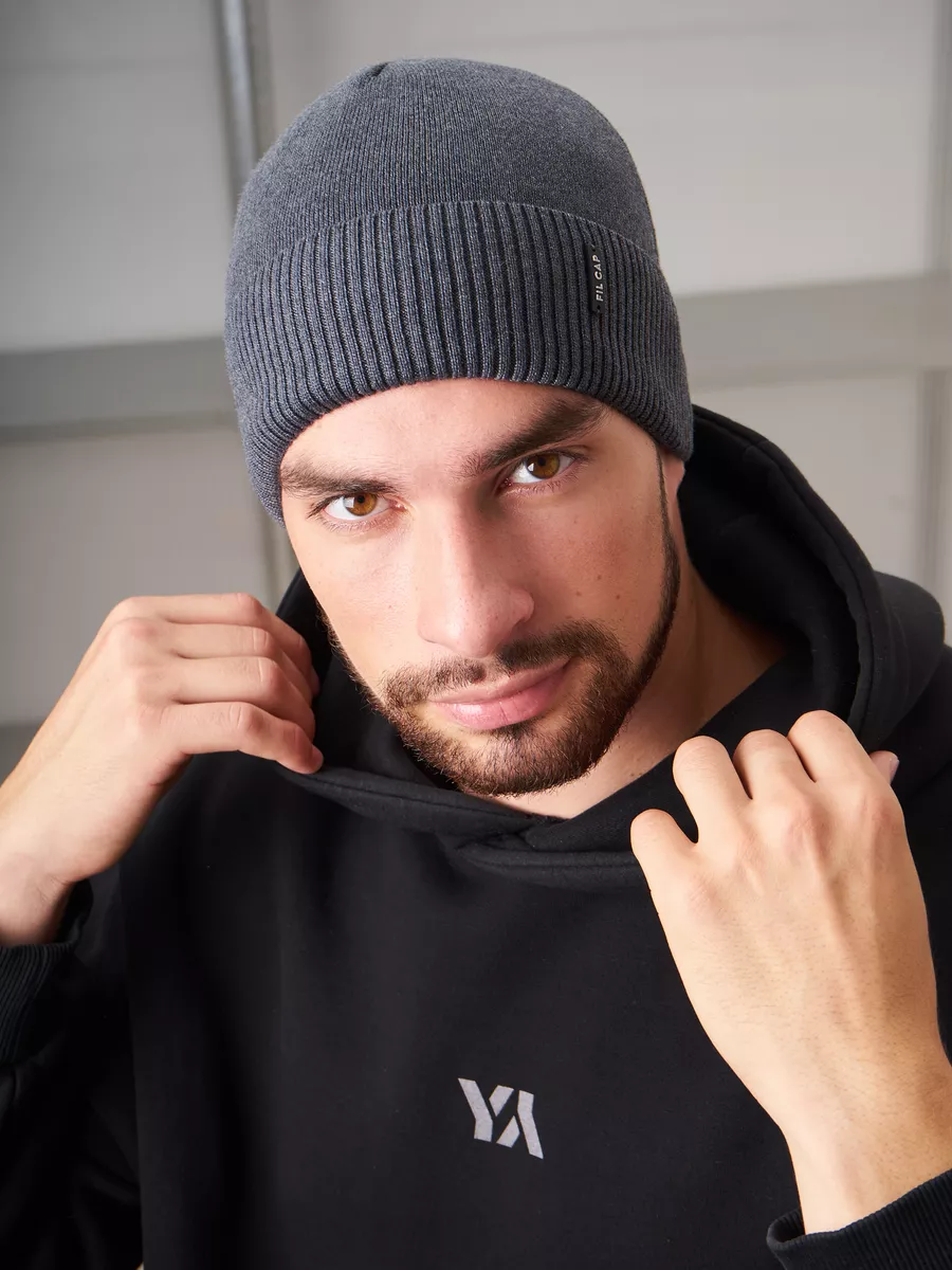 Шапка бини зимняя весенняя с флисом