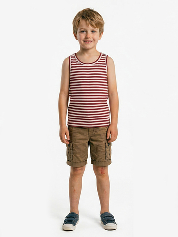 Тельняшка-майка детская х/б краповая