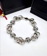 Браслет МАЛЬТИЙСКИЙ КРЕСТ из стали с посеребрением style by CHROME HEARTS