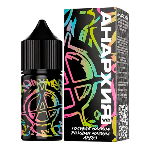 Жидкость Анархия V2 Salt 2% Super HARD 30 ml - Голубая малина Розовая малина