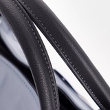 Сумка Саломея 362 гладкий серо-голубой + черный