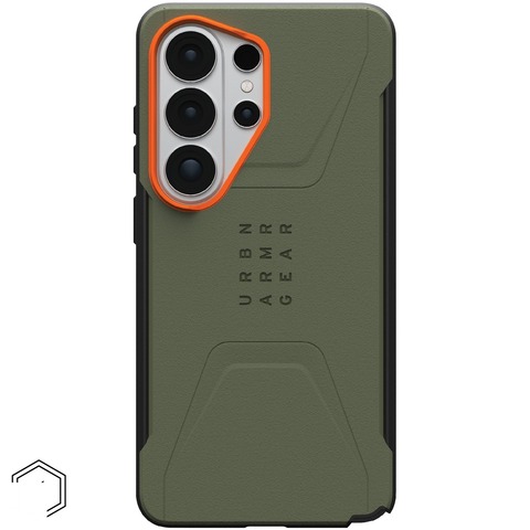 Чехол Uag Civilian Case для Galaxy S26 Ultra, Оливковый/Оранжевый | Olive Drab/Orange