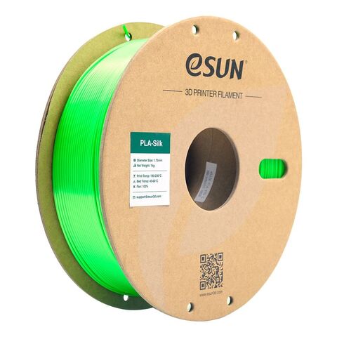Пластик для 3D-печати eSUN PLA-Silk, 1,75 мм, 1 кг, зелёный, PLA-SK175G1Y1