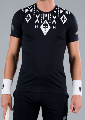 Футболка теннисная Hydrogen Tribal Tech Tee Man - black