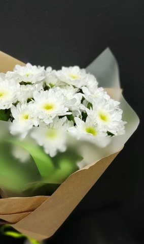 Зефирный букет хризантем