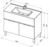 Aquanet 277557 Компл.3 - Тумба Алвита new 100 напольная 1 ящ., 2 дв.цв.дуб веллингтон белый (277557)