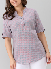 Блузка БЛ-122/синекрасная-гусинаялапка