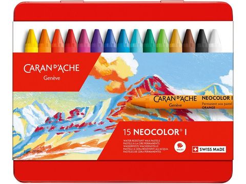 Набор акварельной пастели Caran d'Ache Neocolor® II Aquarelle, 15 цветов (7500.315)