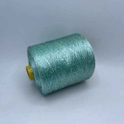 Sequin yarn(пр.Италия), 600/100гр. 100% Полиамид (пайетка), цвет-Мятный арт.25091