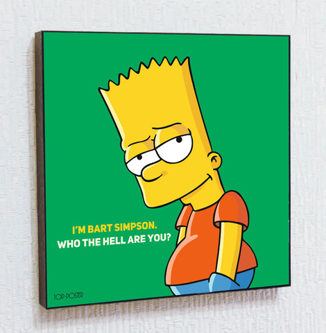 Картина постер Барт Симпсон в стиле ПОП-АРТ